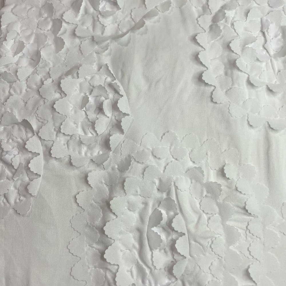 New Christian Siriano Pretty Petals Shower Curtain New York White 72 in X 72 in